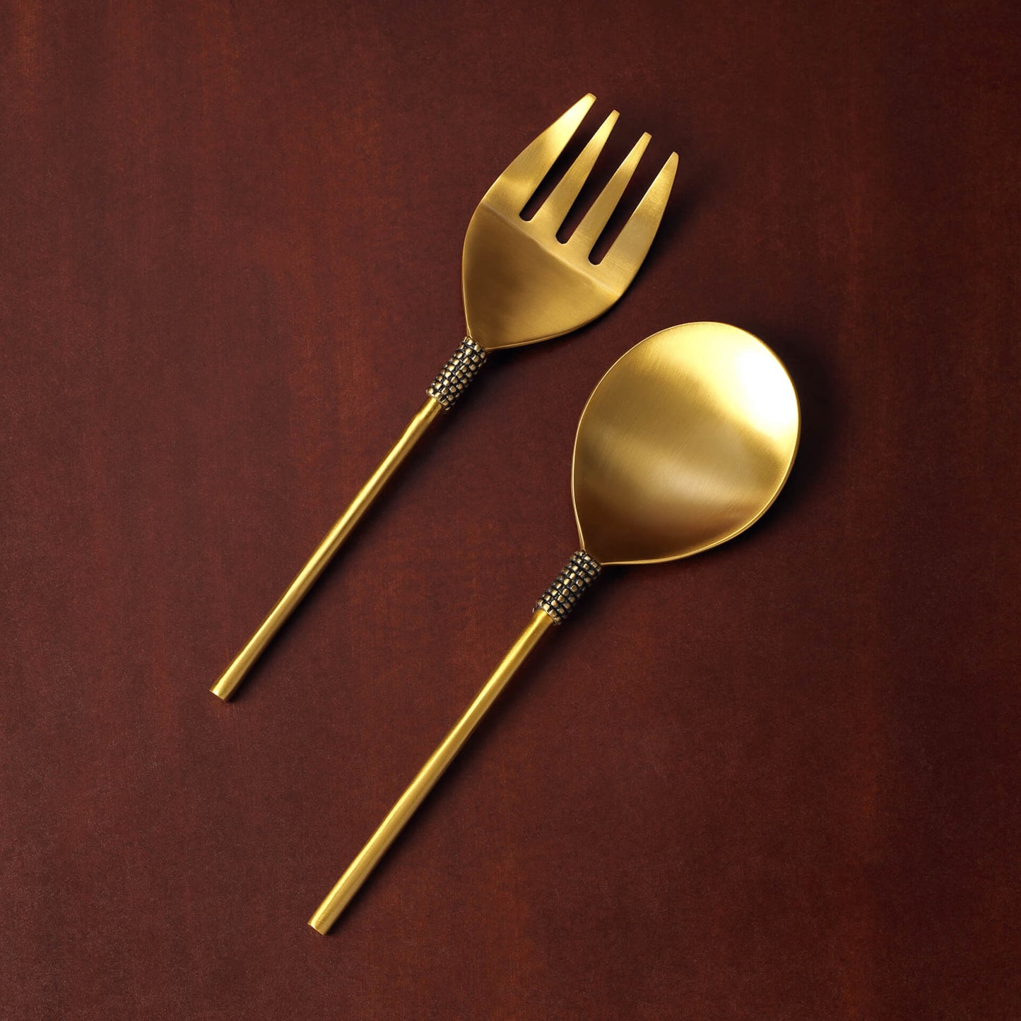 Rustic Afternoon Salad Serving Spoon (Set of 2)