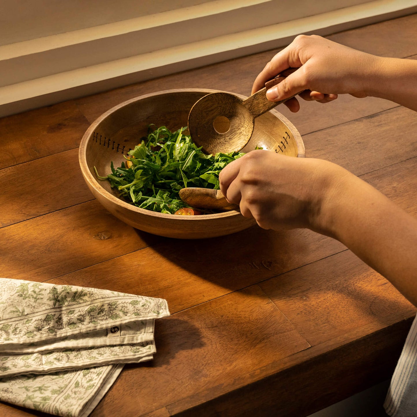 Wooden Willow Salad Serving Spoon (Set of 2)