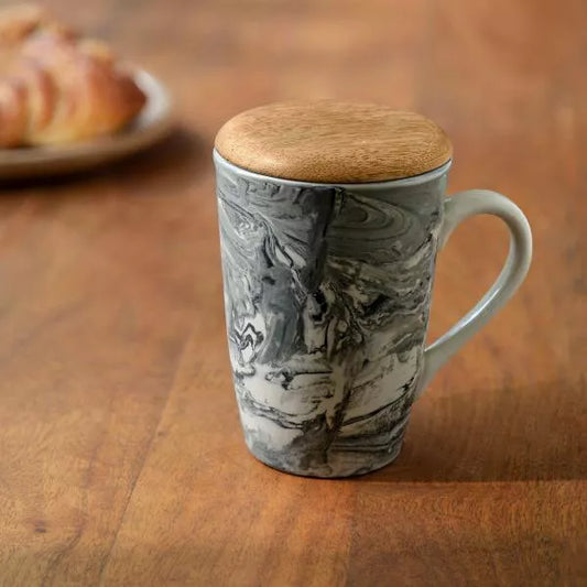 Grey Horizon Coffee Mug with Lid [350 ml]