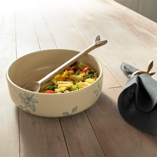 Blushing Flowers Serving Bowl