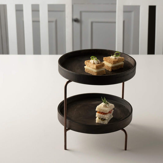 Alluring Shadows 2-tier Cake Stand