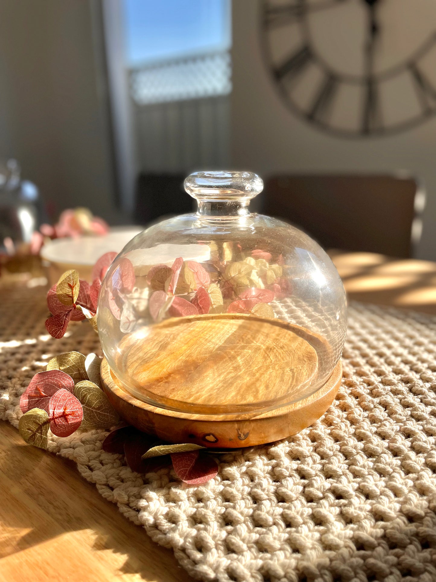 Wooden Willow Cake Dome with Platter